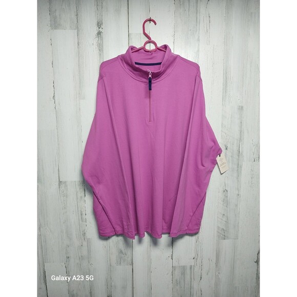 St. John's Bay Classic Quarter Zip In Meadow Mauve Size 2X NWT - Picture 1 of 7